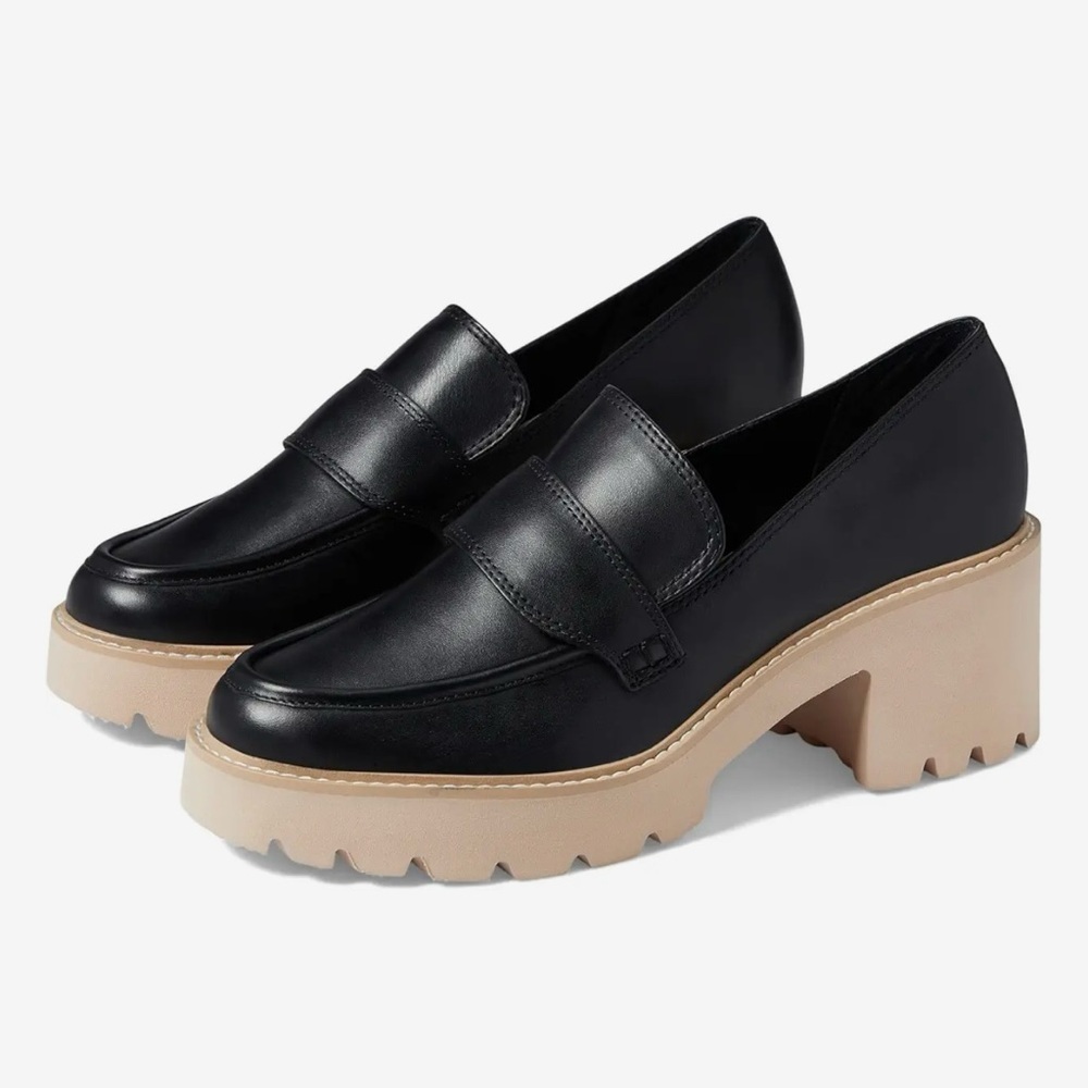 Dolce Vita Halona Black Lug Sole Loafer